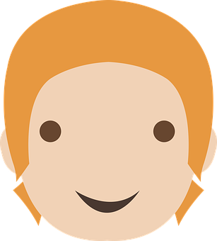 Smiling Cartoon Face Icon PNG with transparent background
