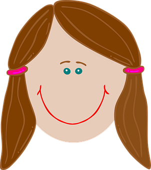 Smiling Cartoon Girl Graphic