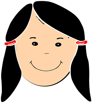 Smiling Cartoon Girl Graphic