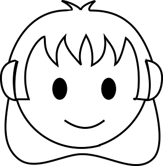Smiling Cartoon Girl Icon PNG with transparent background
