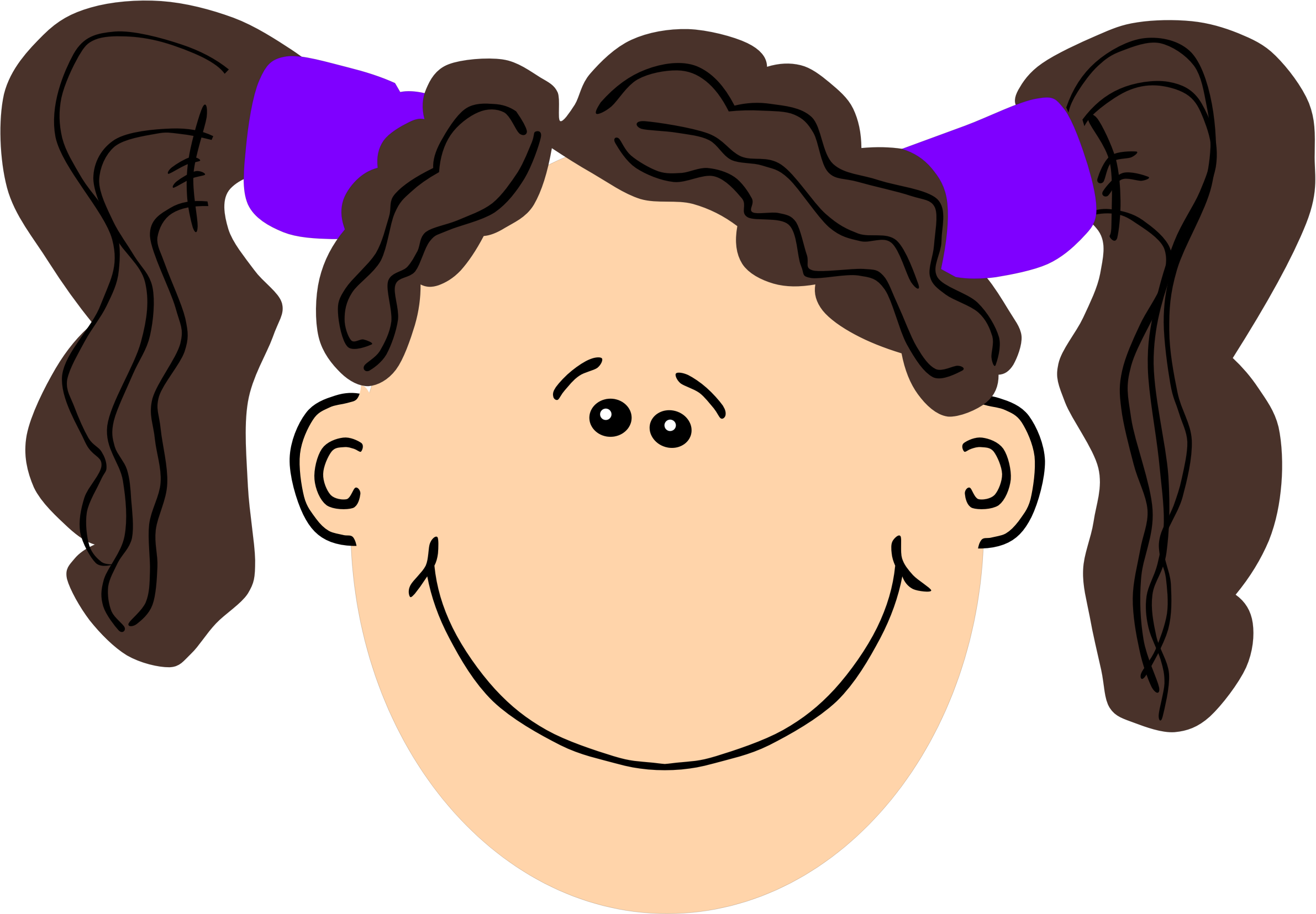 Brown Hair Girl Clipart, HD Png Download PNG image with a transparent background, free high-resolution download