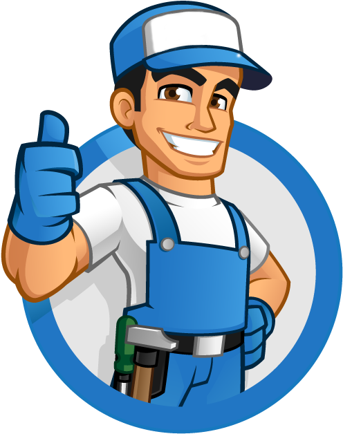 Smiling Cartoon Handyman Vector