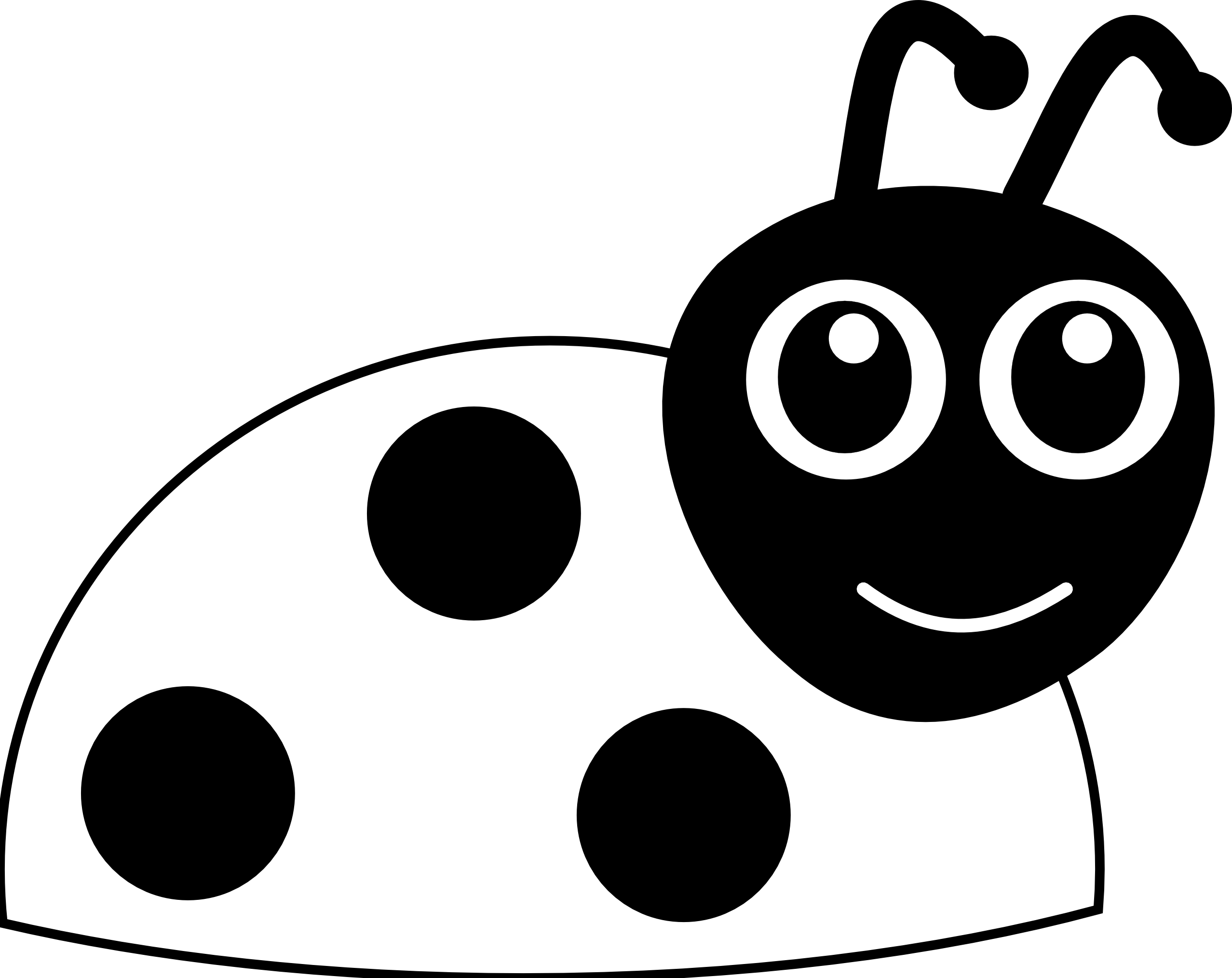 Smiling Cartoon Ladybug Clipart