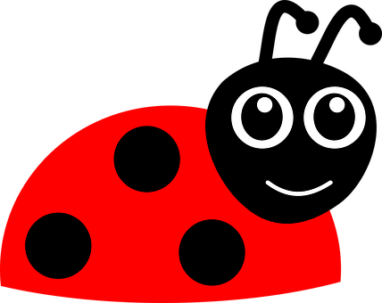 Smiling Cartoon Ladybug