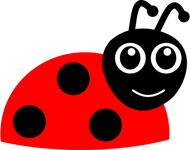 Smiling Cartoon Ladybug PNG with transparent background