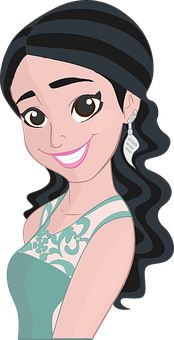 Smiling Cartoon Princess