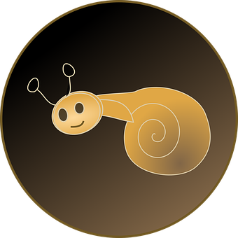 Smiling Cartoon Snail PNG image with a transparent background, free high-resolution download
