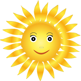 Smiling Cartoon Sun