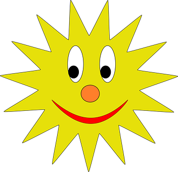 Smiling Cartoon Sun