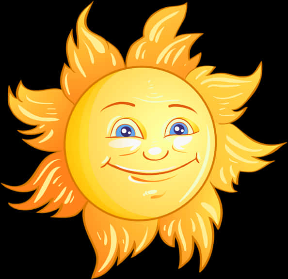 Smiling Cartoon Sun