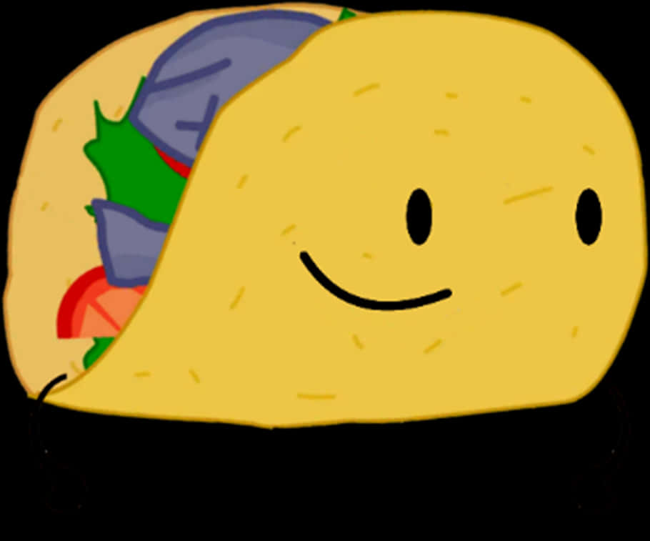 Smiling Cartoon Taco