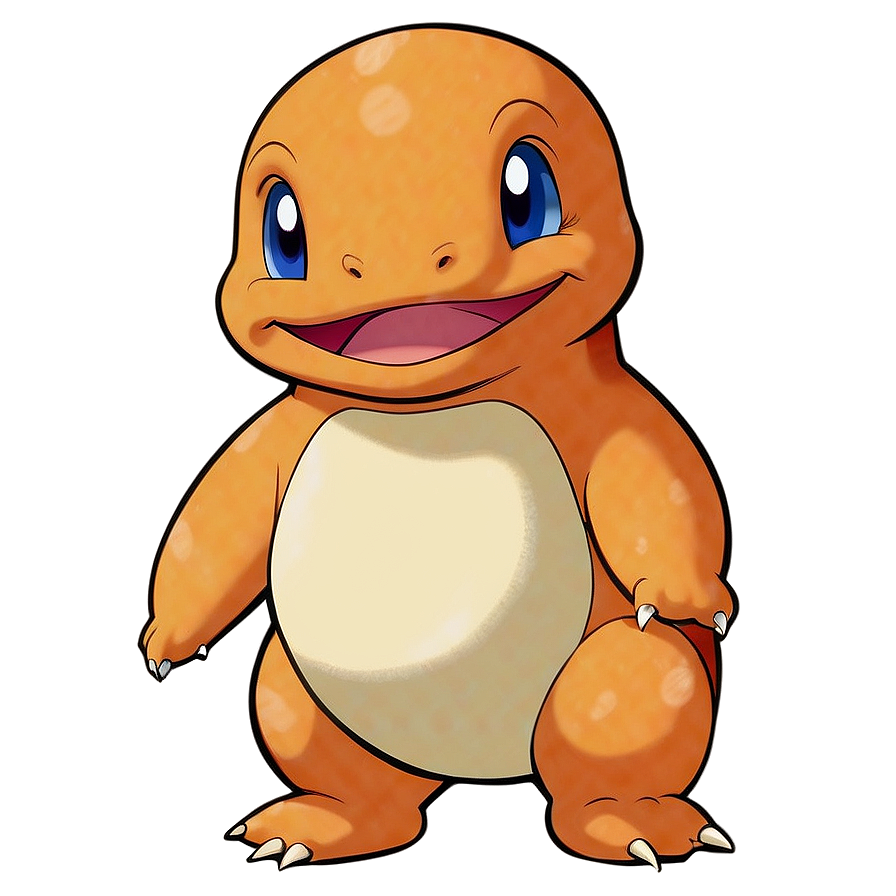 Smiling Charmander Clipart PNG 05212024 PNG with transparent background