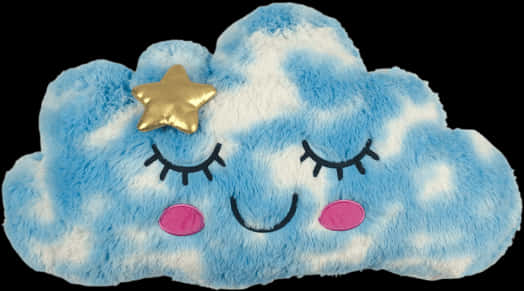 Smiling Cloud Plushiewith Star