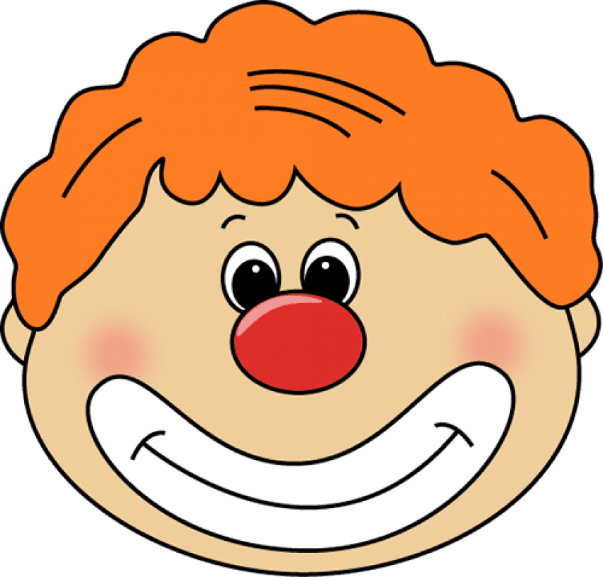 Smiling Clown Cartoon Face