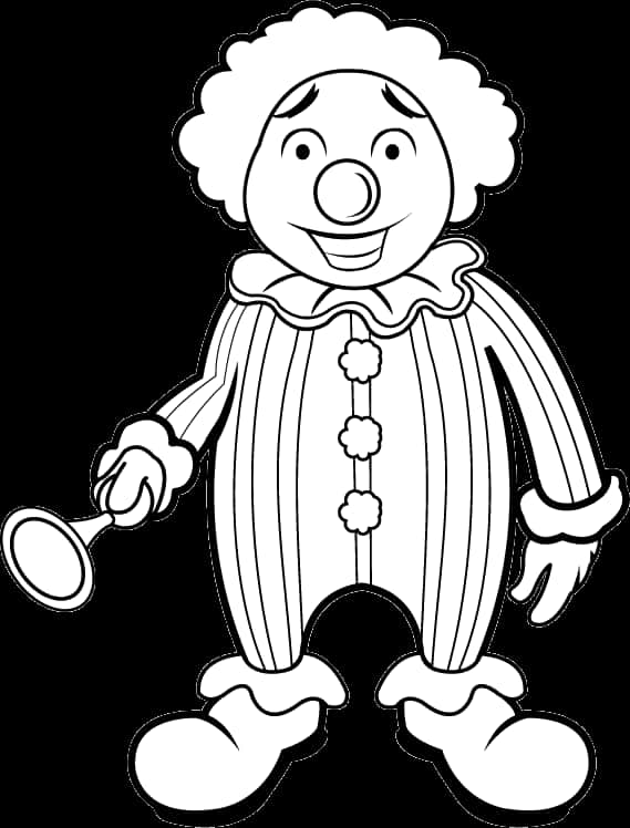 Smiling Clown With Nose Outline