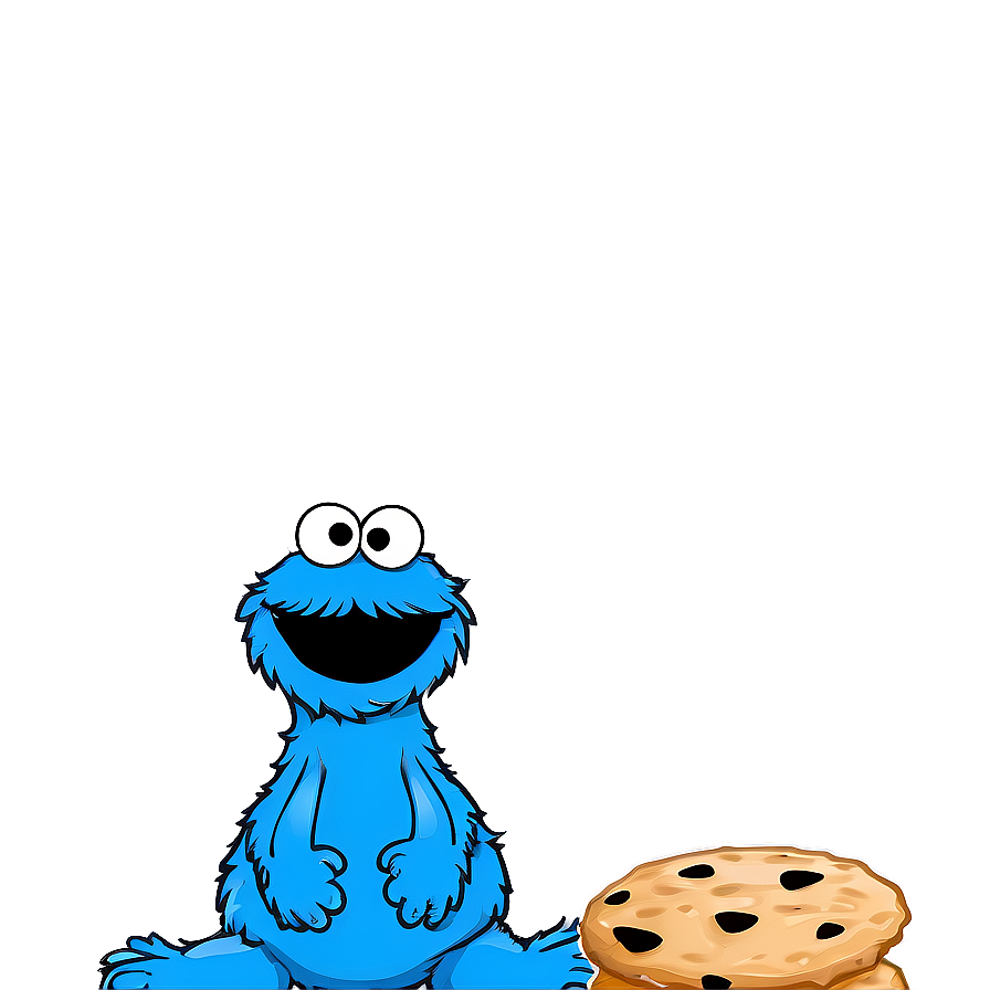 Smiling Cookie Monster Graphic PNG 05212024 PNG with transparent background