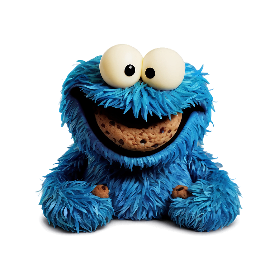 Smiling Cookie Monster Graphic PNG ico67 PNG with transparent background