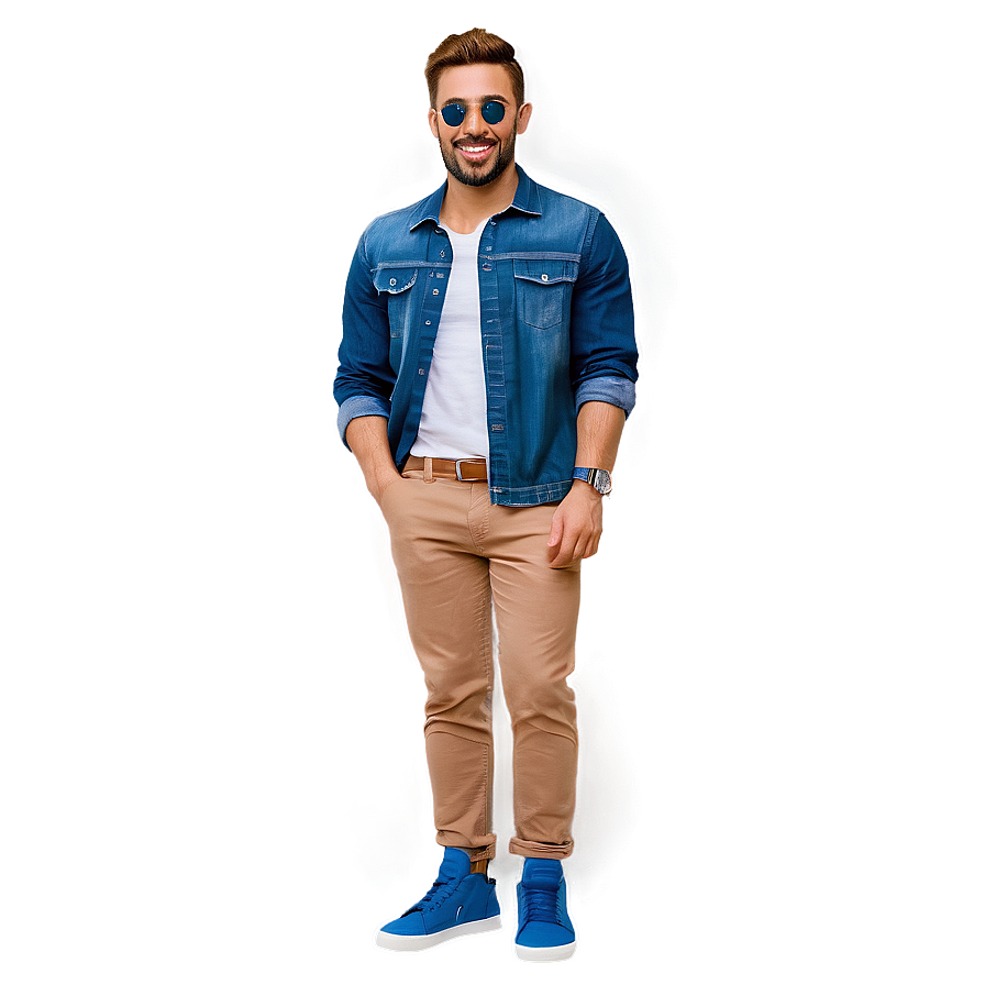 Smiling Cool Guy Cartoon Png Lod35