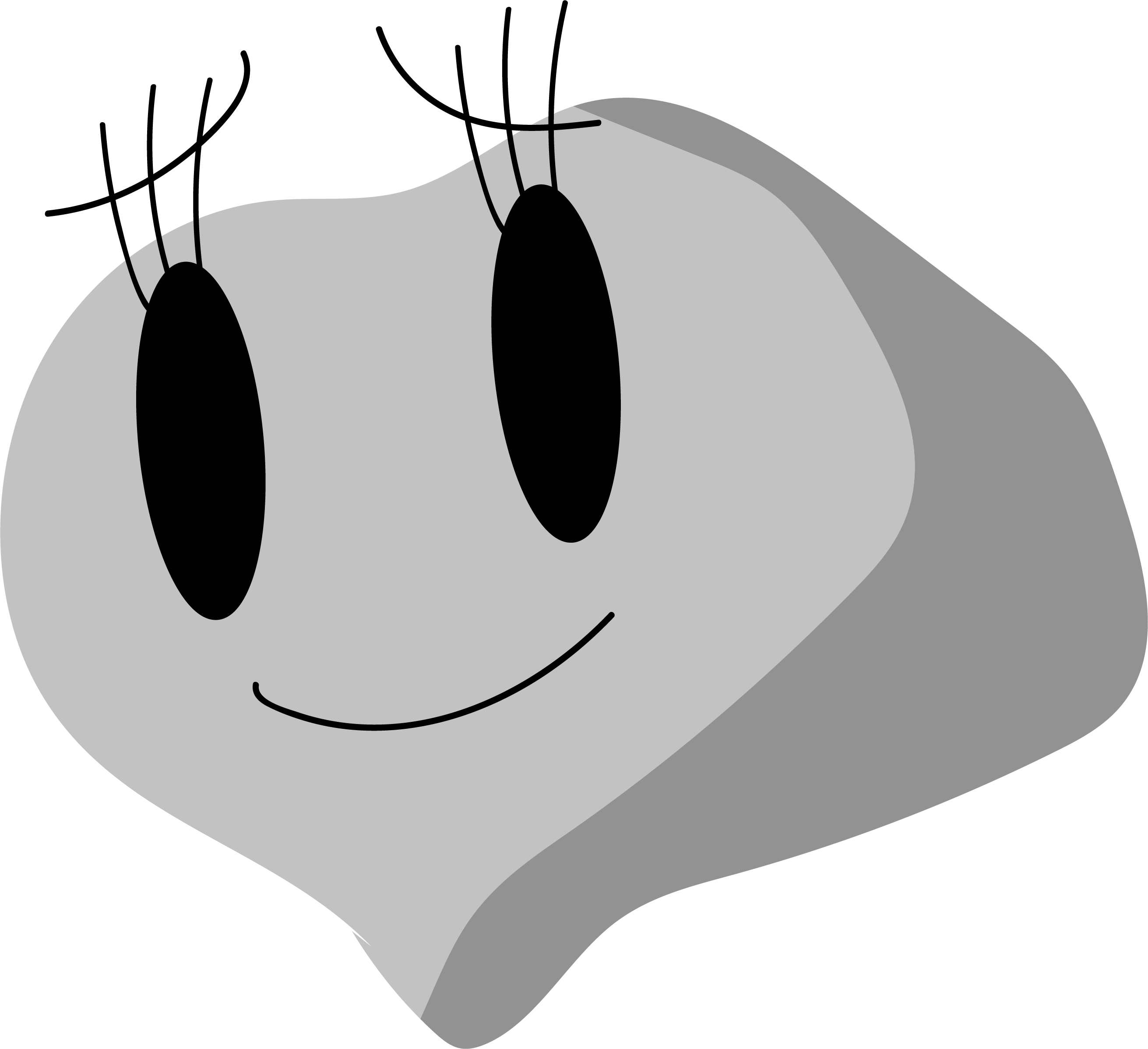 Smiling Cosmic Entity PNG with transparent background