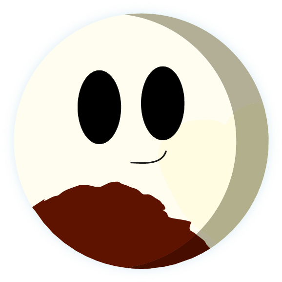 Smiling Cosmos Character PNG with transparent background
