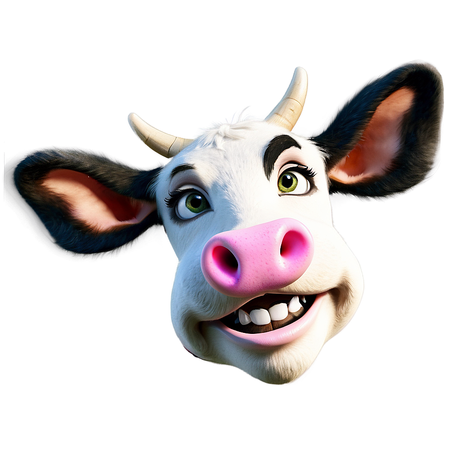 Smiling Cow Face Png 06212024