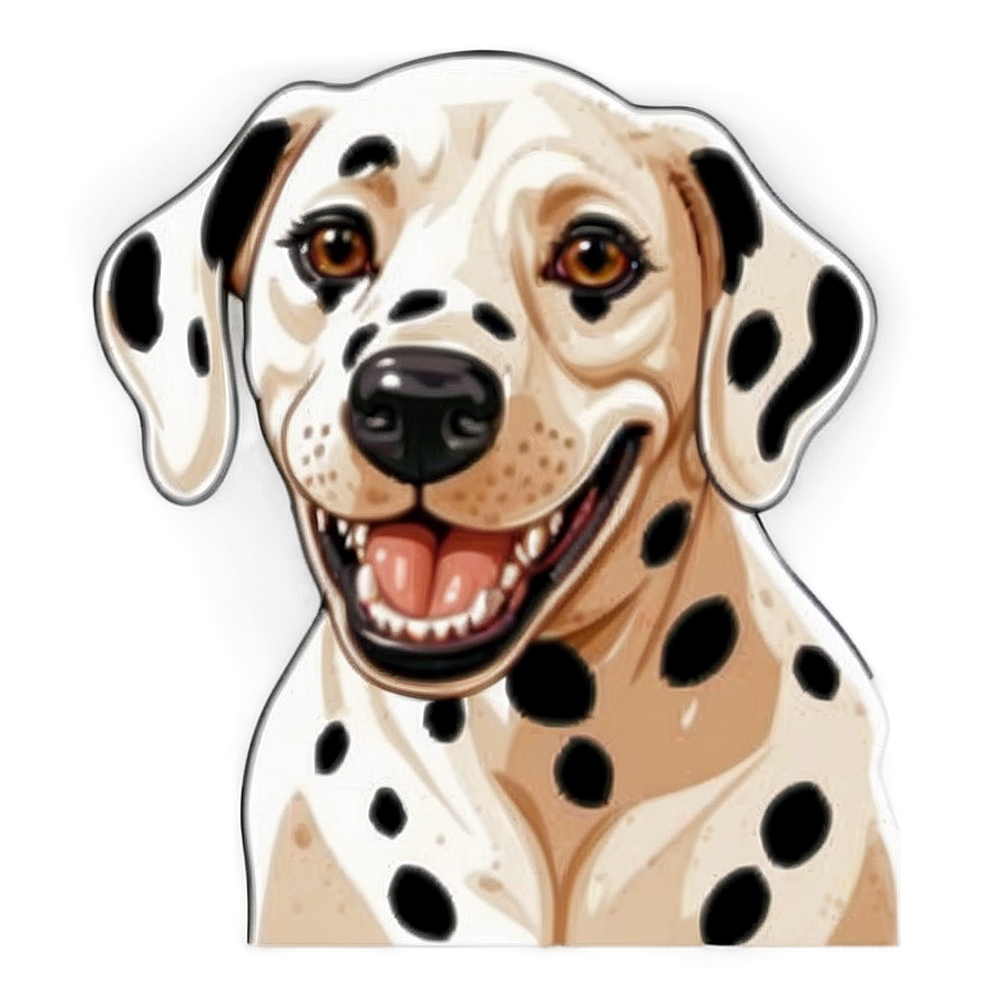 Smiling Dalmatian Face Png 06232024