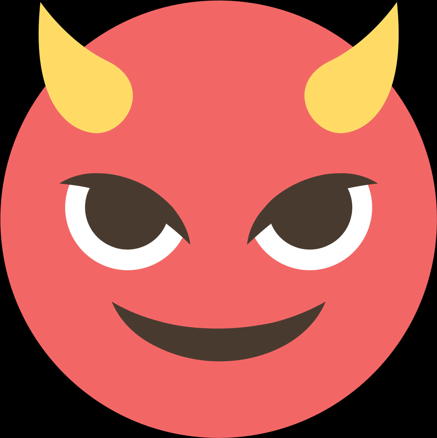 Smiling Devil Emoji Graphic PNG image with a transparent background, free high-resolution download