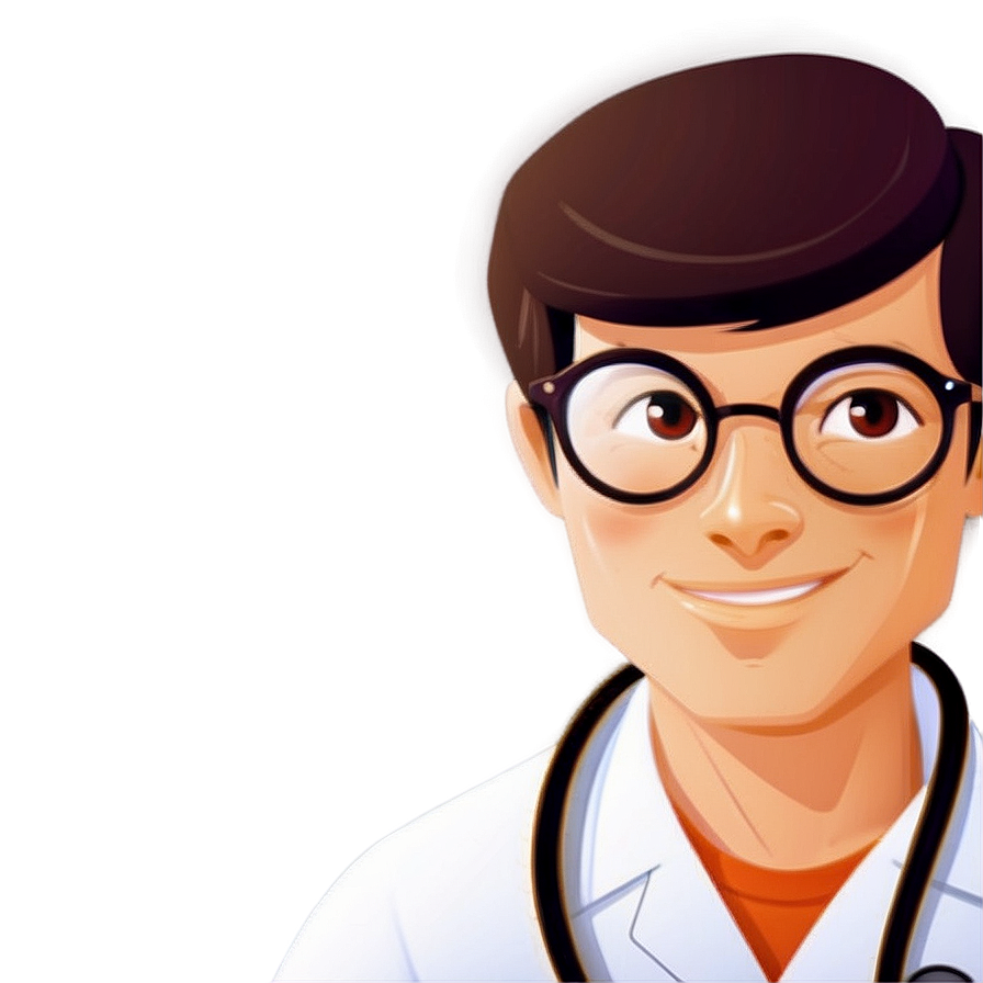 Smiling Doctor Cartoon Clipart PNG 06212024 PNG image with a transparent background, free high-resolution download
