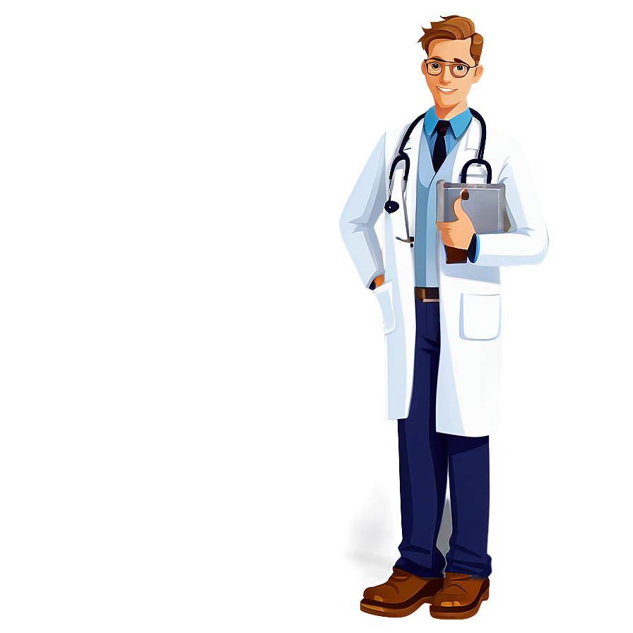 Smiling Doctor Cartoon Clipart PNG cty12 PNG image with a transparent background, free high-resolution download