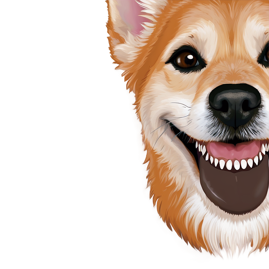 Smiling Dog Face Clipart PNG 06212024 PNG image with a transparent background, free high-resolution download
