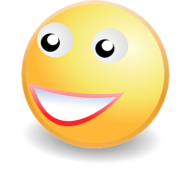 Smiling Emoji Graphic PNG with transparent background