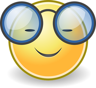 Smiling Emoji With Glasses PNG with transparent background