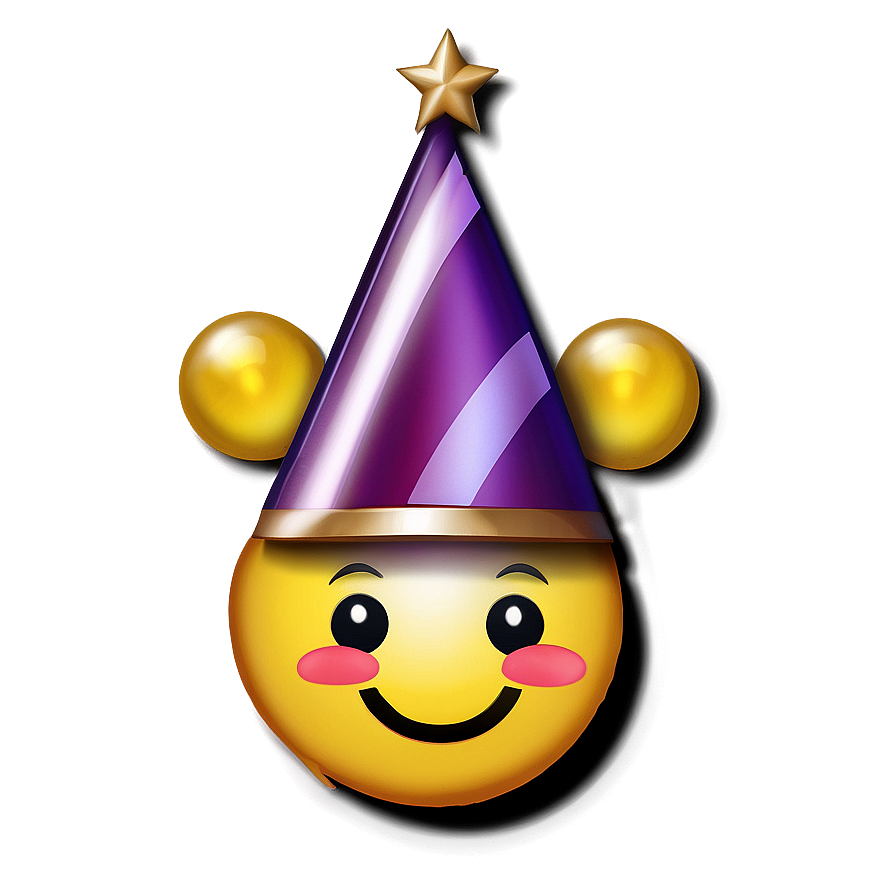 Smiling Emoji With Party Hat Png Lpx