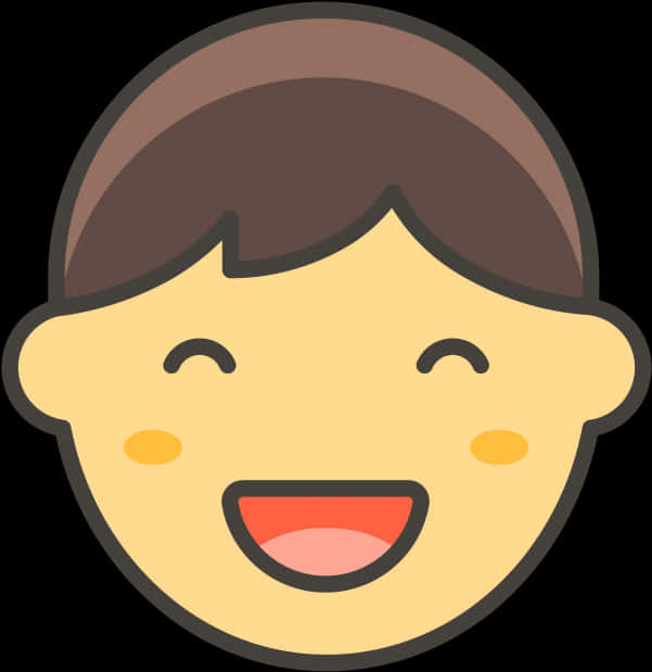 Smiling Face Emojiwith Hair.png PNG with transparent background