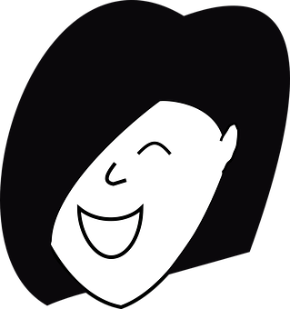 Smiling Face Graphic Black Background PNG with transparent background