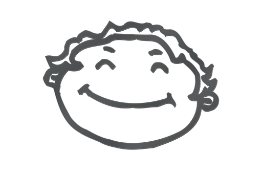 Smiling Face Outline Graphic