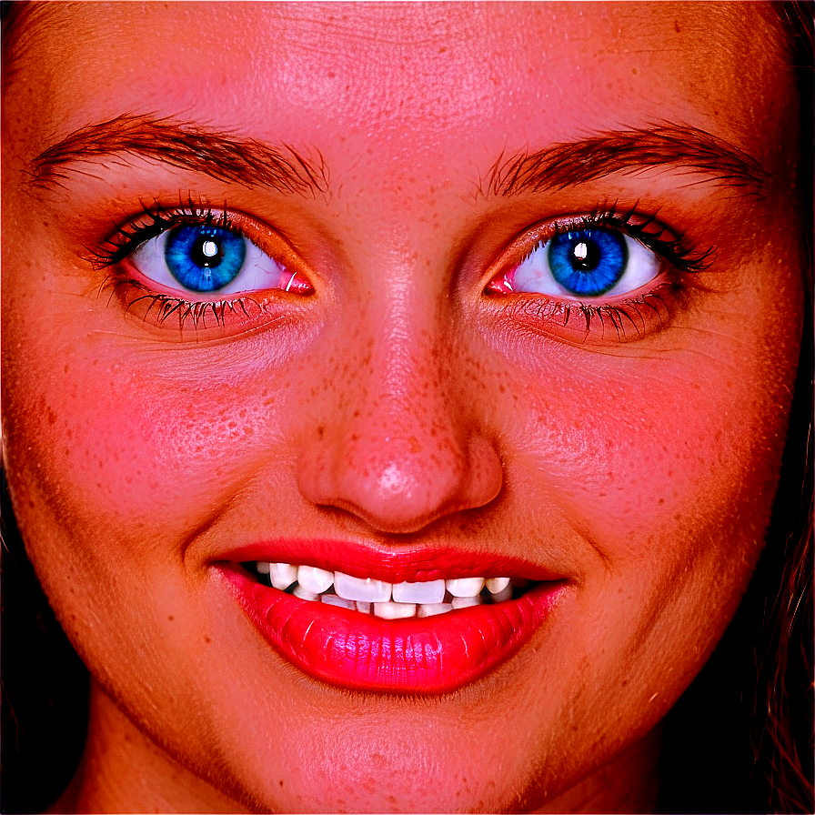 Smiling Face With Blue Eyes Png Cos72