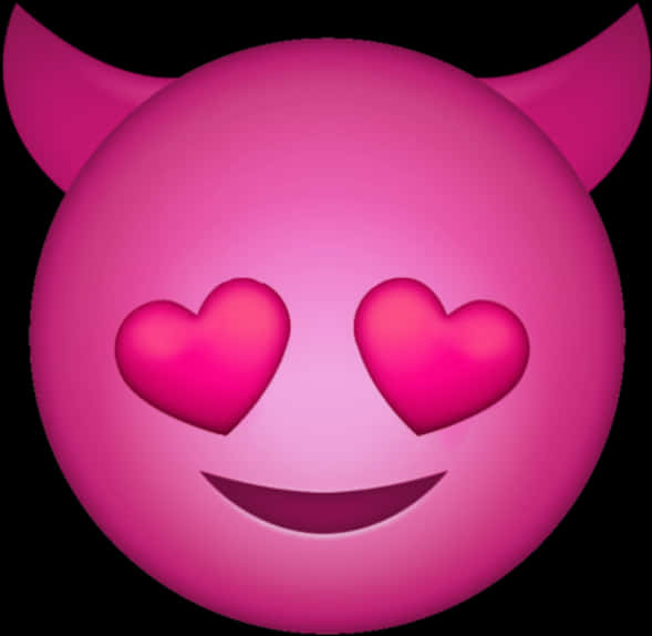 Smiling_ Face_ With_ Horn_ And_ Heart_ Eyes_ Emoji PNG with transparent background