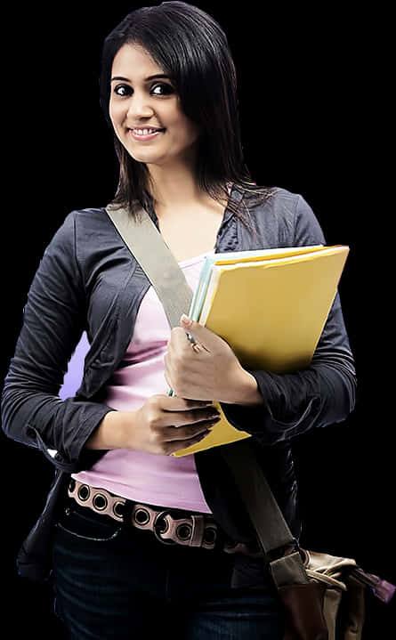 Smiling Indian Studentwith Books