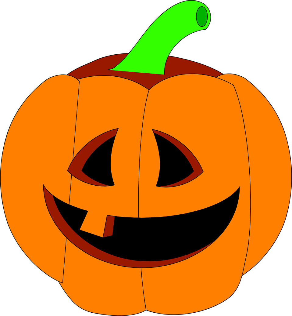 Smiling Jack O Lantern Vector PNG with transparent background