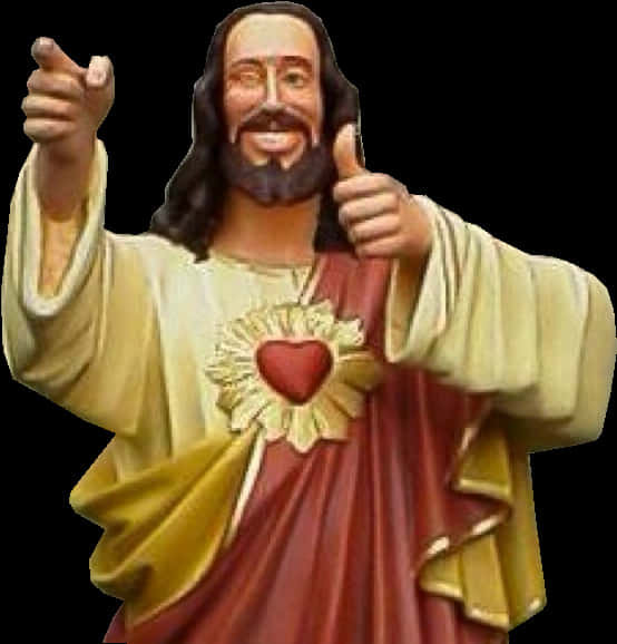 Jesus Dogma Buddy Christ Thumb Signal - Buddy Christ, HD Png Download PNG with transparent background