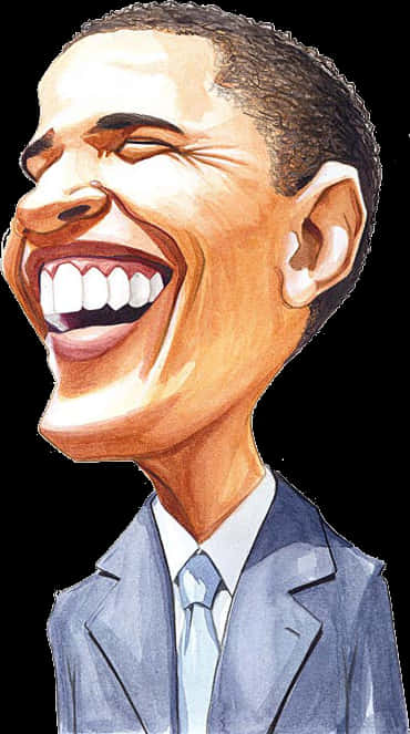 Smiling Man Caricature Artwork