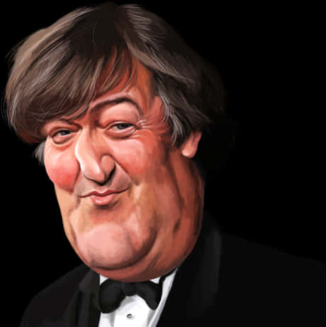 Smiling Man Caricaturein Tuxedo