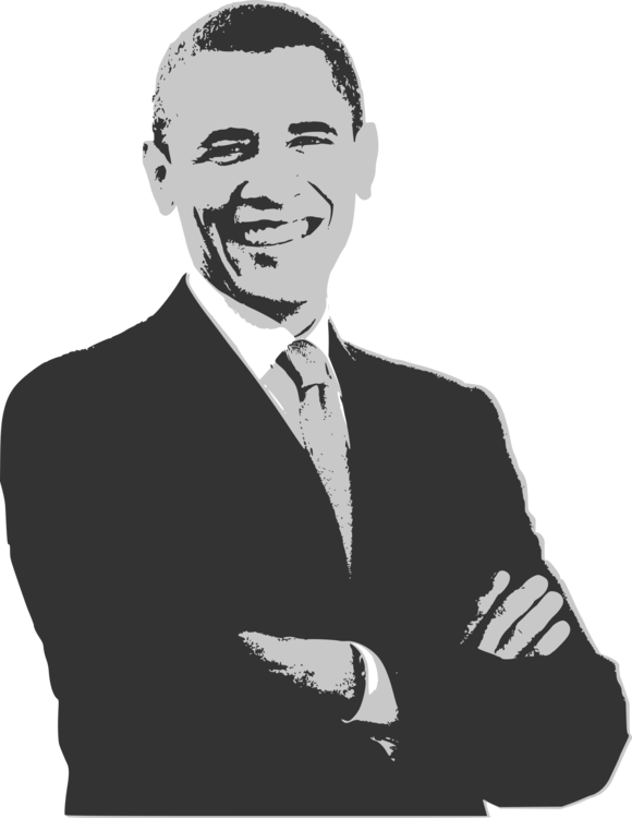 Standing,human Behavior,monochrome Photography - Obama Vector Png, Transparent Png PNG image with a transparent background, free high-resolution download