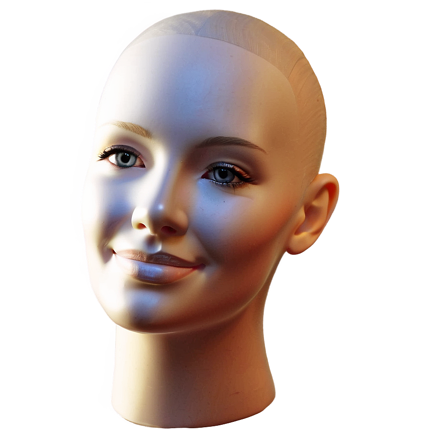 Smiling Mannequin Head Design Png 06282024