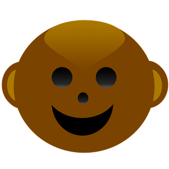 Smiling Monkey Emoji PNG with transparent background
