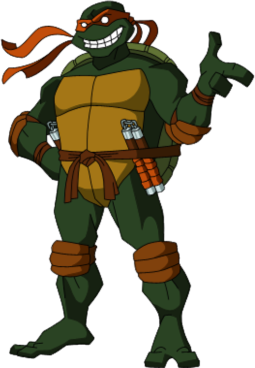 Smiling Ninja Turtle Character Art