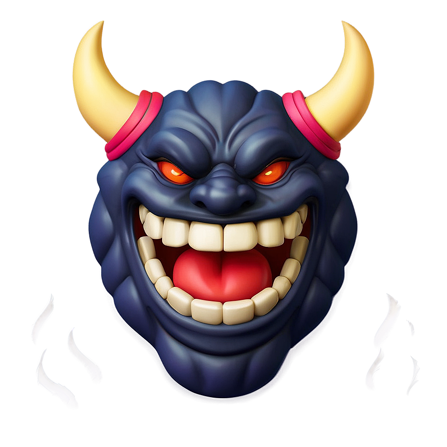 Smiling Oni Emoji Png Scj43