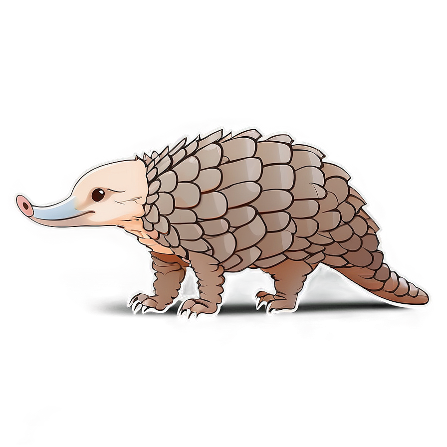 Smiling Pangolin Graphic Png Bxc5