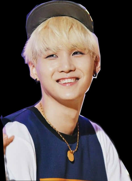 Smiling Personwith Cap PNG with transparent background